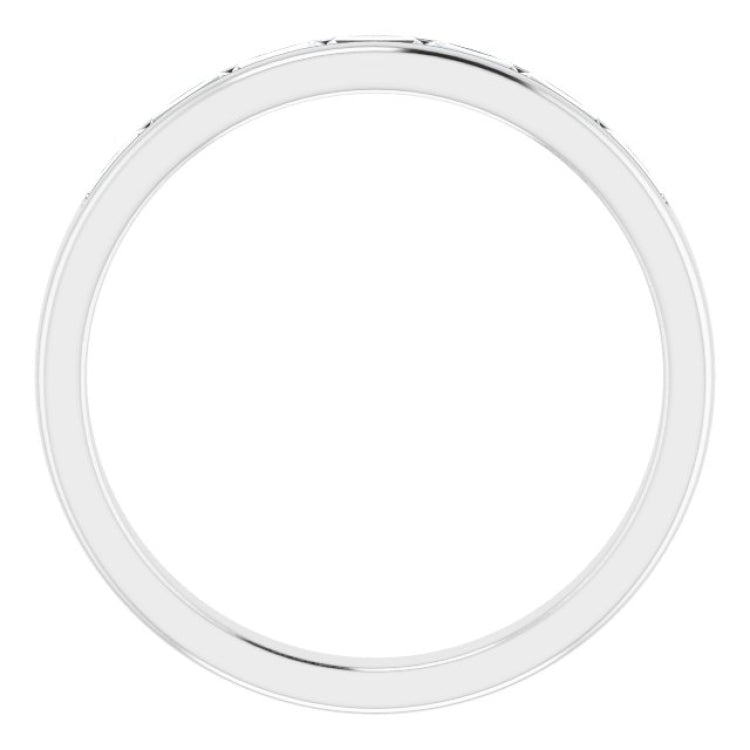 14K White Gold 3/8 CTW Natural Diamond Band