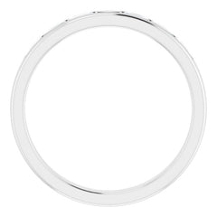14K White Gold 3/8 CTW Natural Diamond Band
