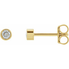 14K Yellow Gold 1/2 CTW Lab-Grown Diamond Micro Bezel-Set Earrings