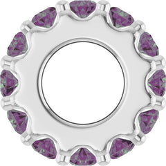 14K White Gold Lab-Grown Alexandrite Spacer Charm/Pendant