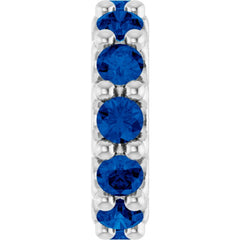 Sterling Silver Lab-Grown Blue Sapphire Spacer Charm/Pendant