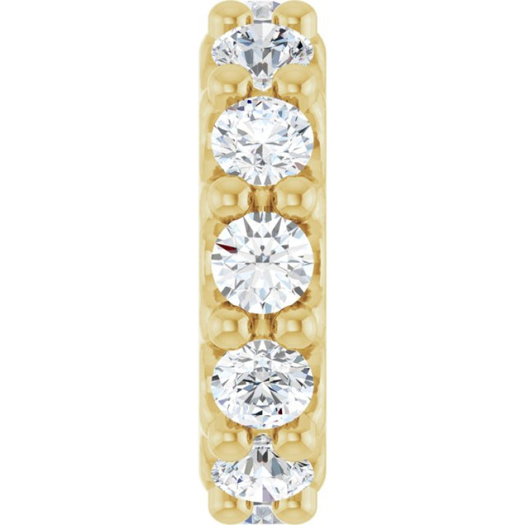 14K Yellow Gold Natural White Sapphire Spacer Charm/Pendant