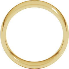 14K Yellow Gold 8 mm Lightweight Comfort-Fit Half Round Band Size 9.5