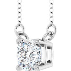 14K White Gold 3/4 CT Lab-Grown Diamond 18" Necklace