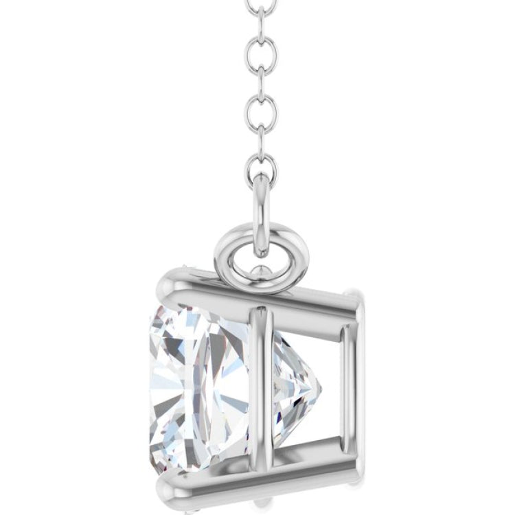 14K White Gold 1 CT Lab-Grown Diamond 18" Necklace