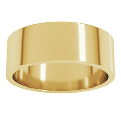 10K Yellow Gold 7 mm Flat Band Size 8.5