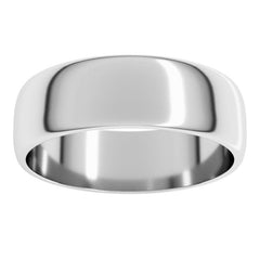 Palladium 6 mm Lightweight Half Round Band Size 8