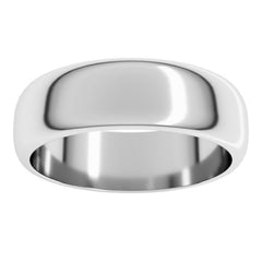Palladium 6 mm Half Round Band Size 7.5