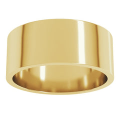 14K Yellow Gold 8 mm Flat Band Size 9