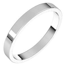 Platinum 2.5 mm Flat Band Size 5.5