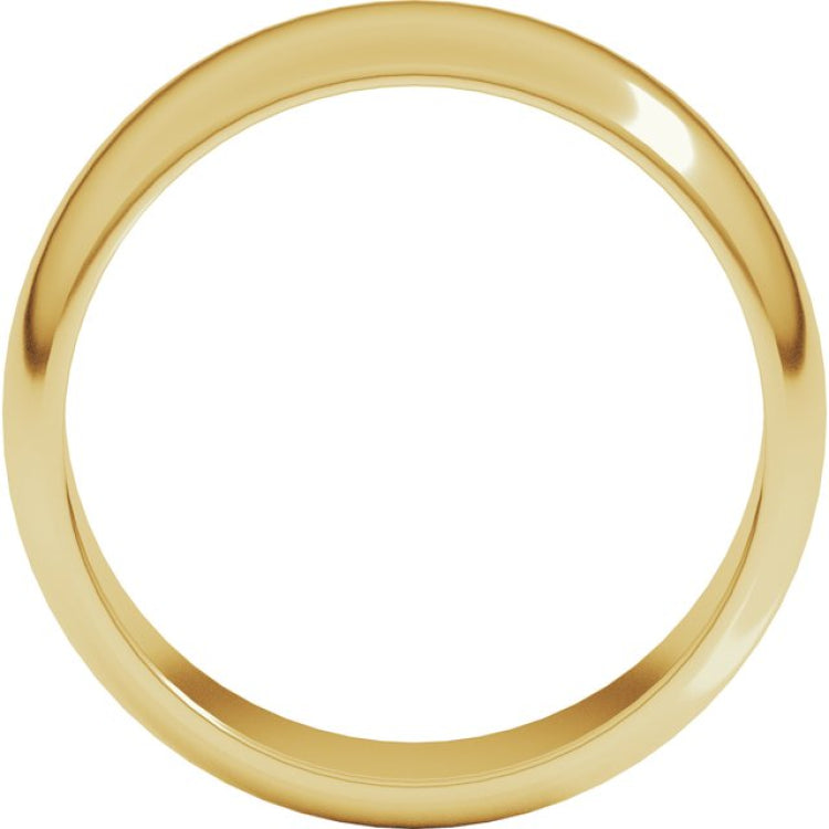 10K Yellow Gold 7 mm Half Round Band Size 13