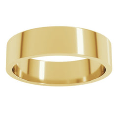 14K Yellow Gold 5 mm Flat Band Size 12