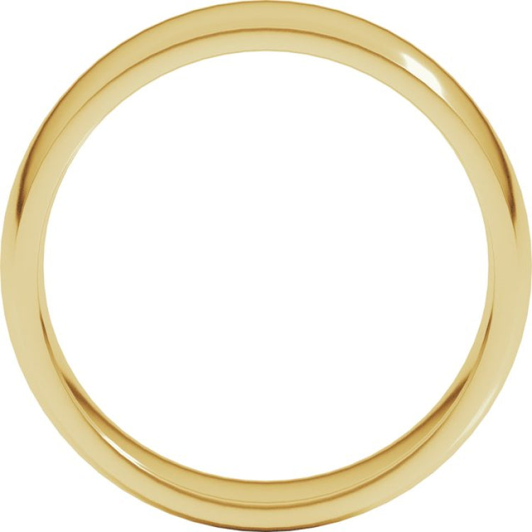 14K Yellow Gold 6 mm Lightweight Comfort-Fit Half Round Band Size 11