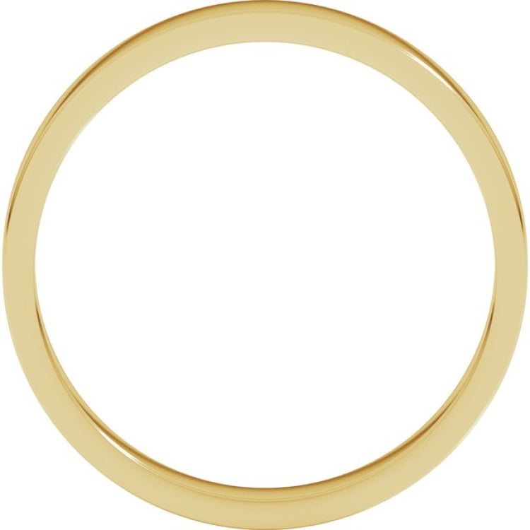 18K Yellow Gold 3 mm Flat Band Size 6