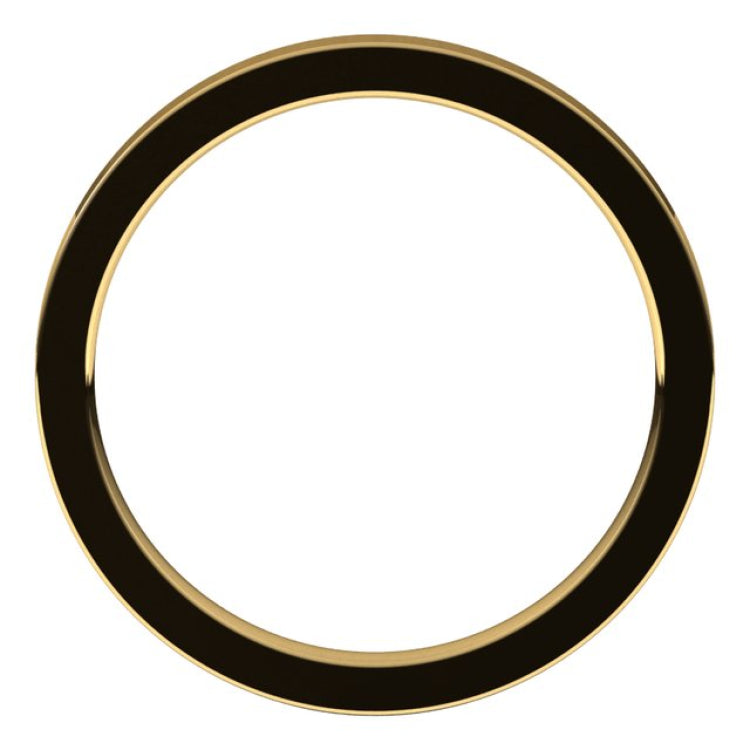 18K Yellow Gold 2 mm Comfort-Fit Flat Band Size 6.5