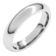 Sterling Silver 4 mm Comfort-Fit Half Round Band Size 7.5