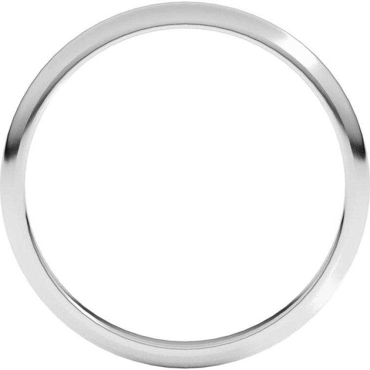 Sterling Silver 2 mm Half Round Band Size 7.5