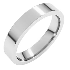 Sterling Silver 4 mm Comfort-Fit Flat Band Size 4