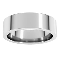 Sterling Silver 6 mm Comfort-Fit Flat Band Size 6.5