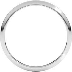 14K White Gold 2 mm Half Round Band Size 2