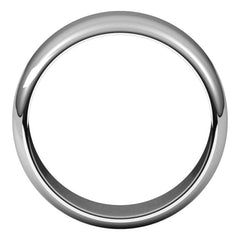 Sterling Silver 8 mm Half Round Band Size 6.5