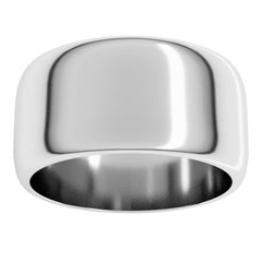 Sterling Silver 10 mm Half Round Band Size 8