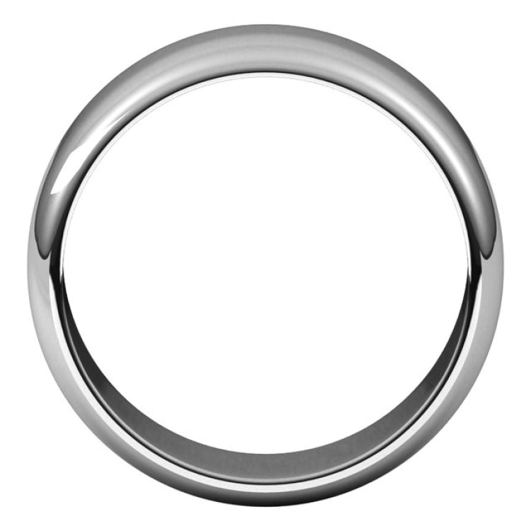 Sterling Silver 8 mm Half Round Band Size 10