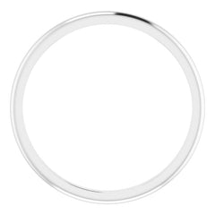 14K White Gold 1.5 mm Half Round Band Size 5