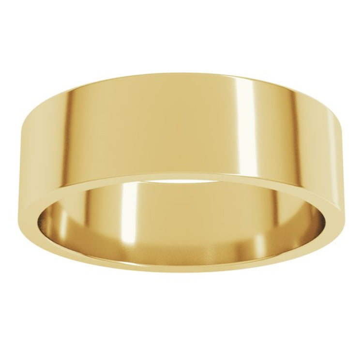 14K Yellow Gold 6 mm Flat Band Size 7