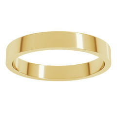 14K Yellow Gold 3 mm Flat Band Size 7