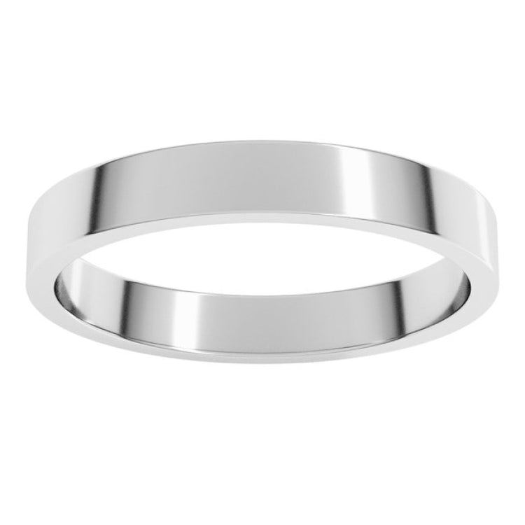 14K White Gold 3 mm Flat Band Size 7