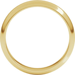 14K Yellow Gold 4 mm Half Round Band Size 7.5