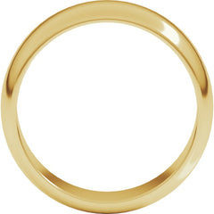 14K Yellow Gold 7 mm Half Round Band Size 5.5