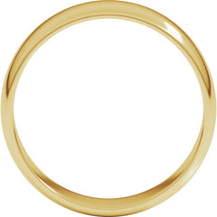 10K Yellow Gold 6 mm Lightweight Half Round Band Size 11