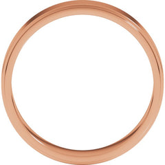 14K Rose Gold 5 mm Stepped-Edge Flat Band Size 6.5