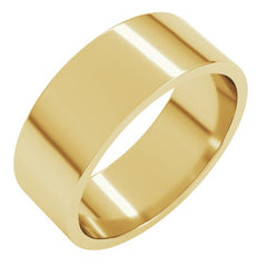 14K Yellow Gold 7 mm Flat Band Size 11.5