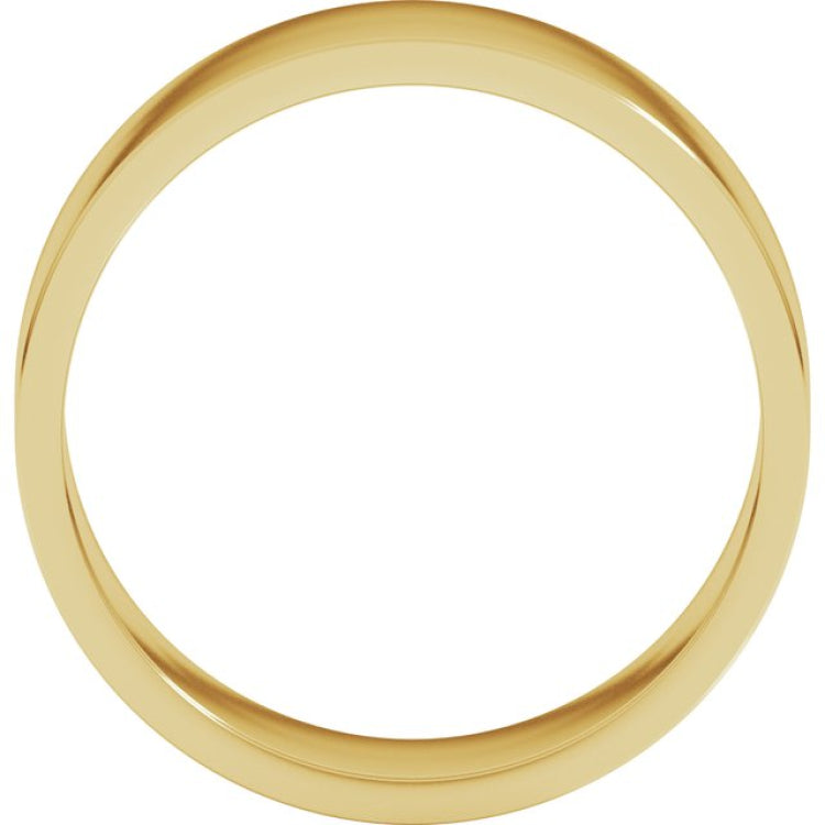 14K Yellow Gold 7 mm Flat Band Size 11.5