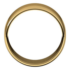 14K Yellow Gold 10 mm Lightweight Half Round Band Size 10
