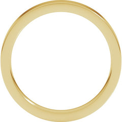 18K Yellow Gold 3 mm Comfort-Fit Flat Band Size 5.5