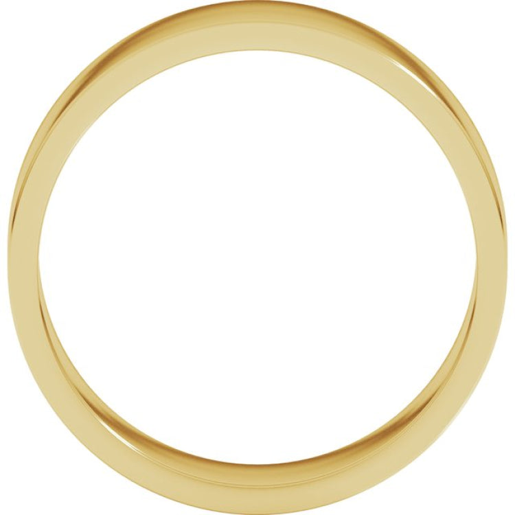 14K Yellow Gold 6 mm Flat Band Size 9