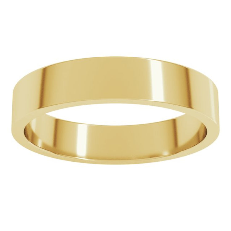 14K Yellow Gold 4 mm Flat Band Size 4