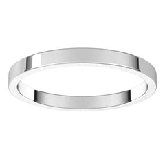 14K White Gold 2 mm Flat Band Size 7