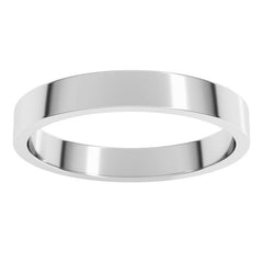 Platinum 3 mm Flat Band Size 6