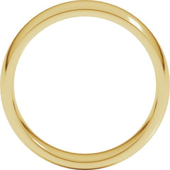 14K Yellow Gold 6 mm Lightweight Comfort-Fit Half Round Band Size 6