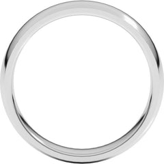 14K White Gold 5 mm Lightweight Comfort-Fit Half Round Band Size 12