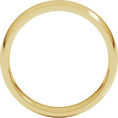 14K Yellow Gold 5 mm Lightweight Comfort-Fit Half Round Band Size 6