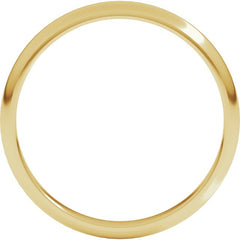 18K Yellow Gold 2.5 mm Half Round Band Size 9
