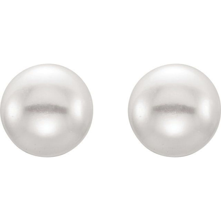 Sterling Silver 5-6 mm Cultured Pink Freshwater Pearl Earrings