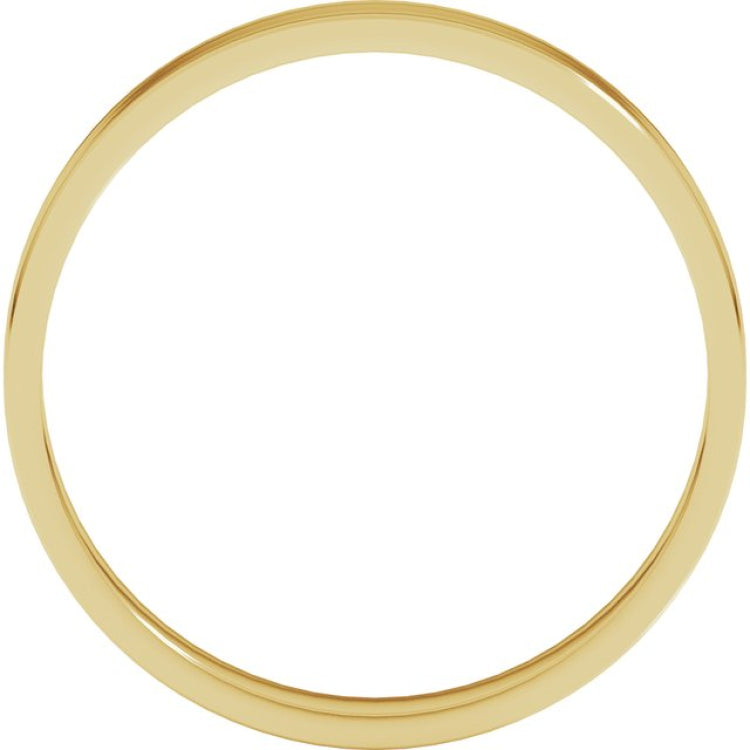 10K Yellow Gold 3 mm Ultra-Lightweight Flat Band Size 6.5