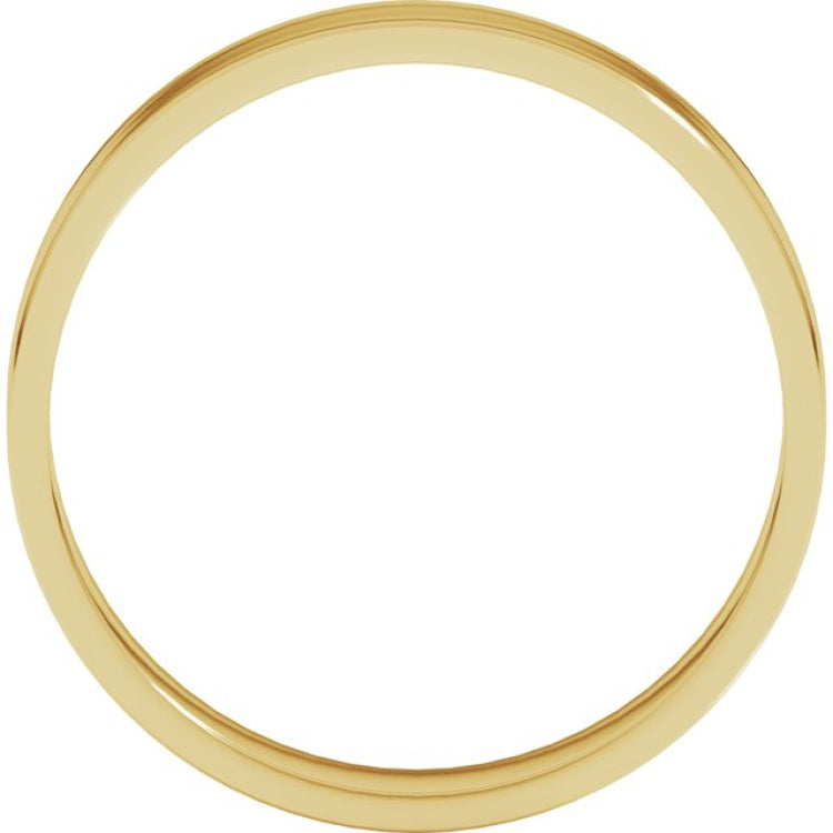 14K Yellow Gold 4 mm Ultra-Lightweight Flat Band Size 6